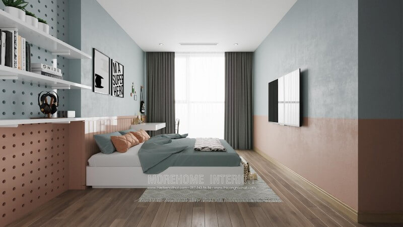 Thiết kế phòng ngủ chung cư đẹp hiện đại, ấn tượng